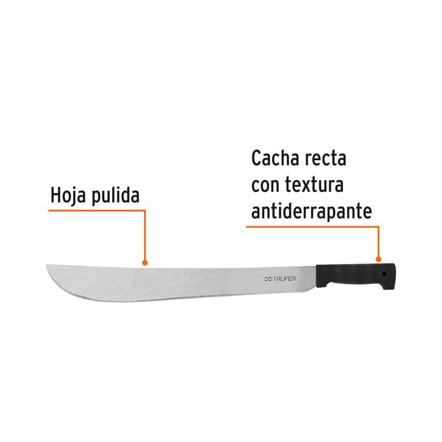 MACHETE ESTÁNDAR 18' CACHA NEGRA TRUPER 15865 *