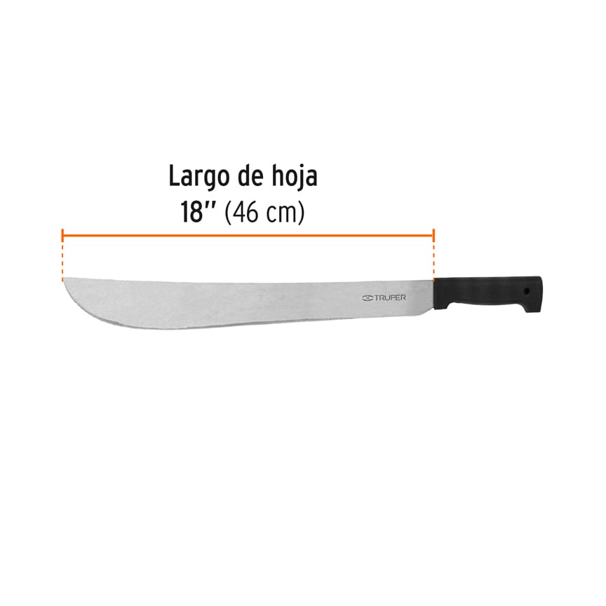 MACHETE ESTÁNDAR 18' CACHA NEGRA TRUPER 15865 *