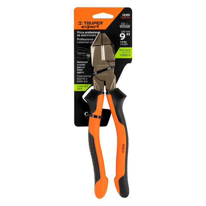 PINZA ELECTRICISTA 9' USO RUDO, ALTA PALANCA, COMFORT GRIP 12351 *