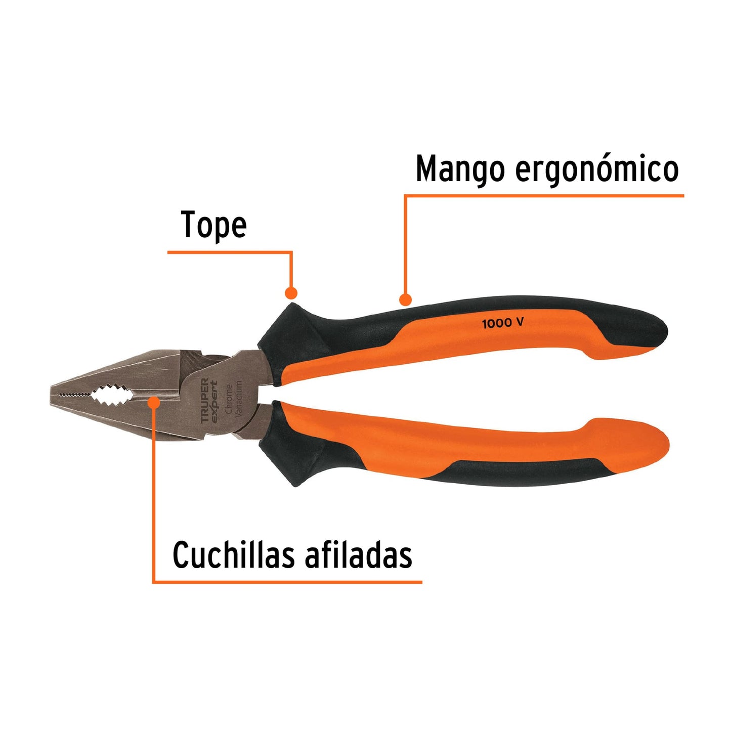 PINZA PARA ELECTRICISTA, COMFORT GRIP, EXPERT  17330 *