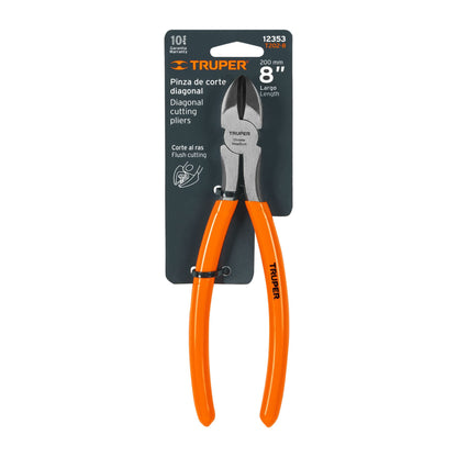 PINZA DE CORTE DIAGONAL 8' MANGO DE PVC, TRUPER 12353 P