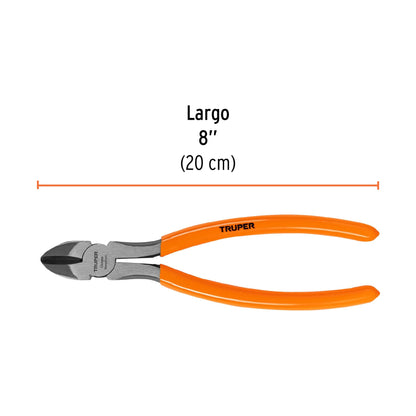 PINZA DE CORTE DIAGONAL 8' MANGO DE PVC, TRUPER 12353 P