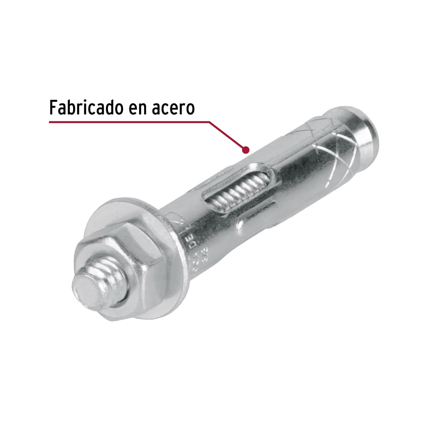Caja con 100 taquetes expansivos de 1/4" con tornillo, FIERO 47223