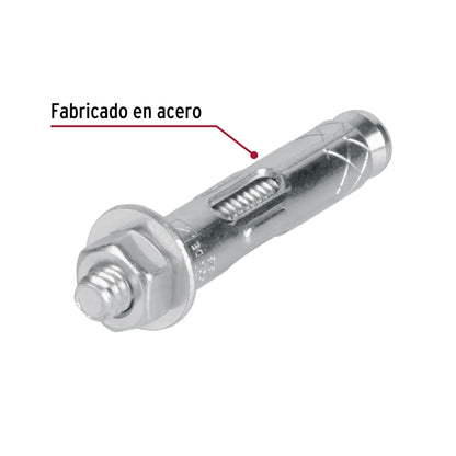 Caja con 100 taquetes expansivos de 1/4" con tornillo, FIERO 47223
