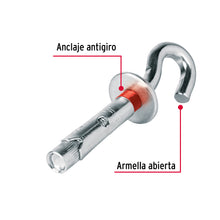 Cargar imagen en el visor de la galería, BOLSA CON 2 TAQUETES EXPANSIVOS 12X70 MM CON ARMELLA ABIERTA 47566 N
