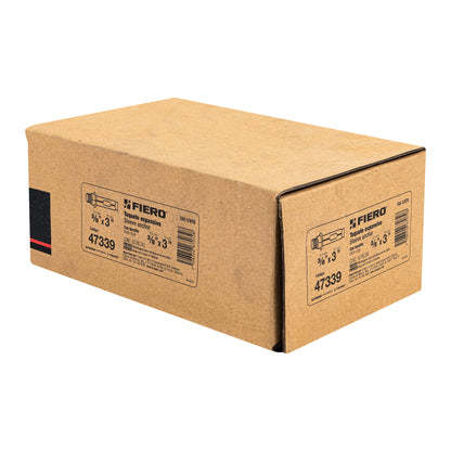 Caja con 50 taquetes expansivos de 3/8" con tornillo, FIERO 47339