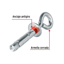 Cargar imagen en el visor de la galería, BOLSA CON 4 TAQUETES EXPANSIVOS 8X45 MM CON ARMELLA CERRADA 47560 P

