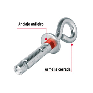 BOLSA CON 4 TAQUETES EXPANSIVOS 8X45 MM CON ARMELLA CERRADA 47560 P