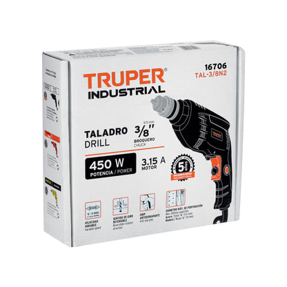 TALADRO INDUSTRIAL 3/8", 400 W 16706 *