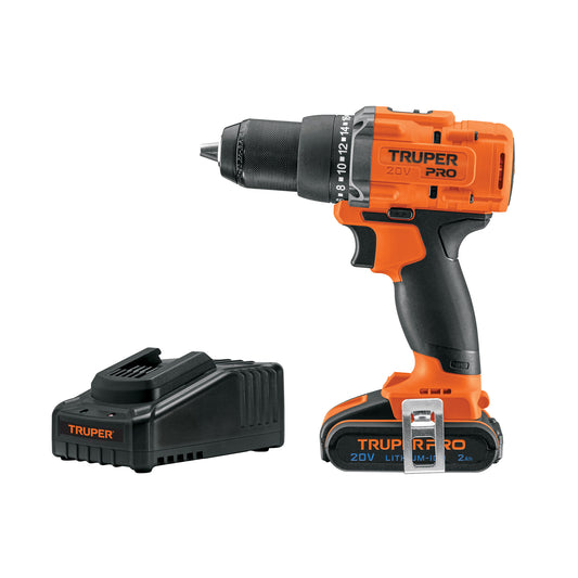 TALADRO INALAMBRICO 1/2'', 20V TRUPER PRO 103249 *