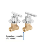 JUEGO LLAVES EMPOTRAR ROSCABLES, PALANCA CROMO, TUBIG  46777 P