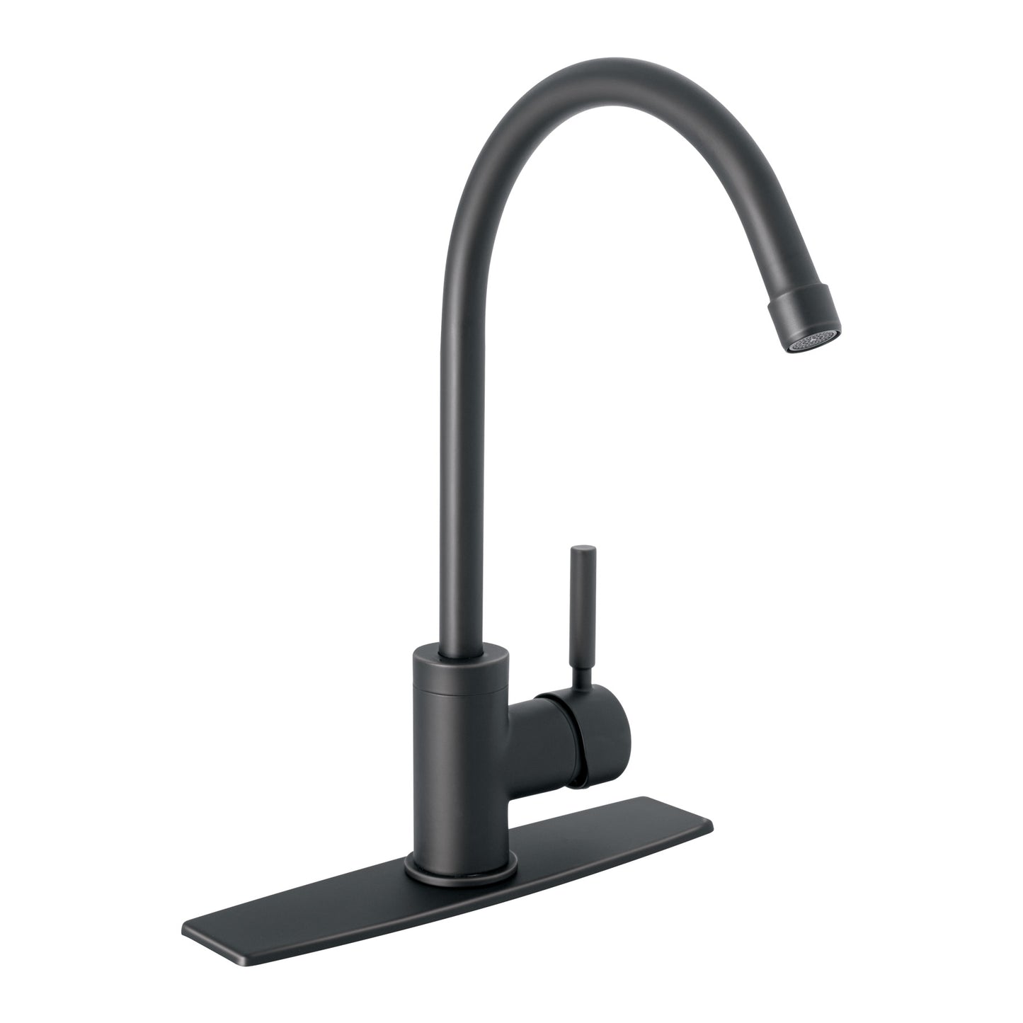 MONOMANDO PARA FREGADERO, CUELLO ALTO, NEGRO MATE, TUBIG 46767 P