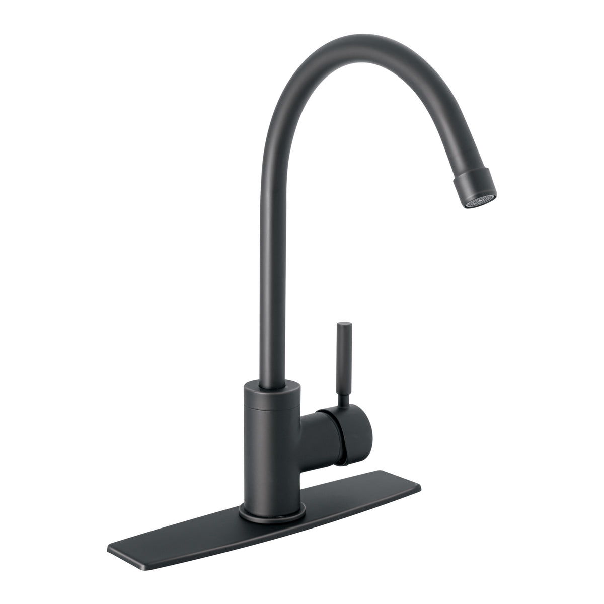 MONOMANDO PARA FREGADERO, CUELLO ALTO, NEGRO MATE, TUBIG 46767 P