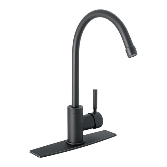 MONOMANDO PARA FREGADERO, CUELLO ALTO, NEGRO MATE, TUBIG 46767 P