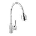 MONOMANDO PARA FREGADERO CON CUELLO FLEXIBLE, CROMO, TUBIG 47386 *