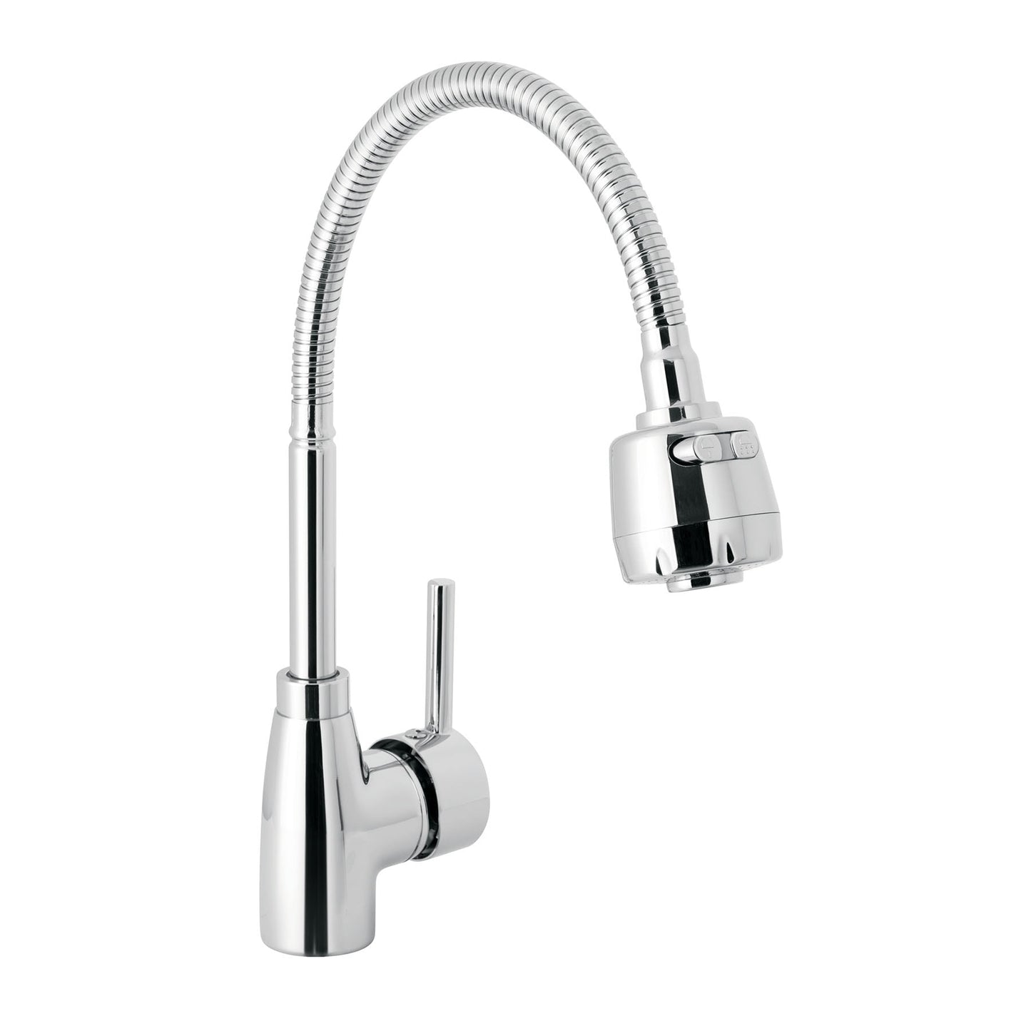 MONOMANDO PARA FREGADERO CON CUELLO FLEXIBLE, CROMO, TUBIG 47386 *
