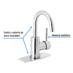 MONOMANDO CORTO PARA LAVABO, CROMO, FOSET TUBIG 46762 *