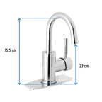 MONOMANDO CORTO PARA LAVABO, CROMO, FOSET TUBIG 46762 *