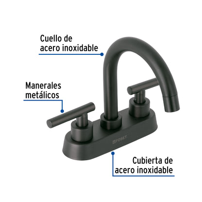 MEZCLADORA P/LAVABO,BAR,MANERALES PALANCA,NEGRO MATE,TUBIG 46752 P