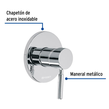 MONOMANDO PARA REGADERA, CROMO, FOSET TUBIG 46789 P