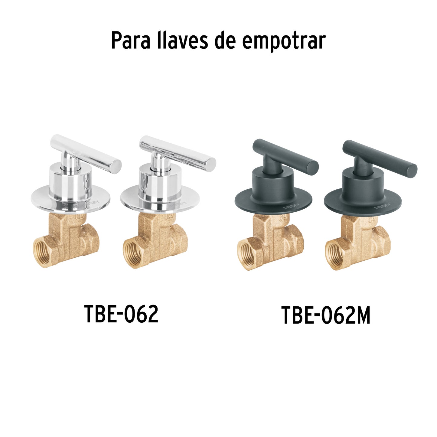 JUEGO DE 2 MANERALES PARA REGADERA, PALANCA, CROMO, TÚBIG 46875 *