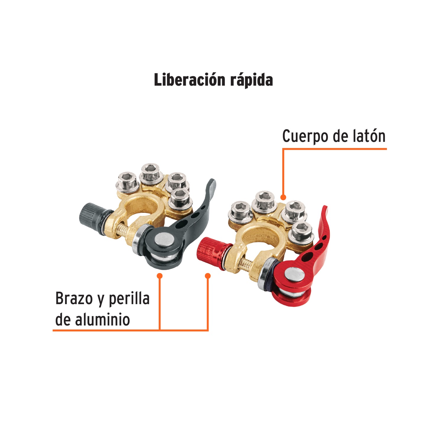 BLÌSTER 2 TERMINALES P/ BATERÌA, DESCONEXIÒN RÀPIDA, TRUPER 102496 *