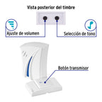 TIMBRE INALÁMBRICO DE PILAS, 36 TONOS, VOLTECK BASIC 29915 *