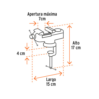 TORNILLO DE BANCO 2.5" PARA JOYERO, TRUPER 103319 *