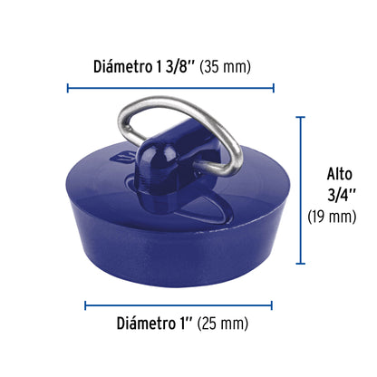 TAPÓN PVC PARA LAVABO, 26 A 35MM, FOSET 49815 *