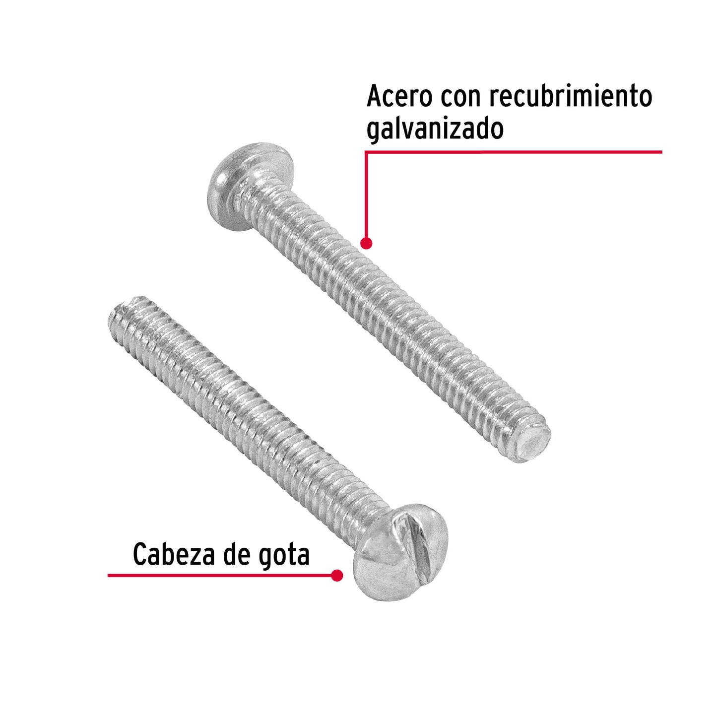 BOLSA CON 400 TORNILLOS 1/8" X 1" TIPO ESTUFA, FIERO 44602 *
