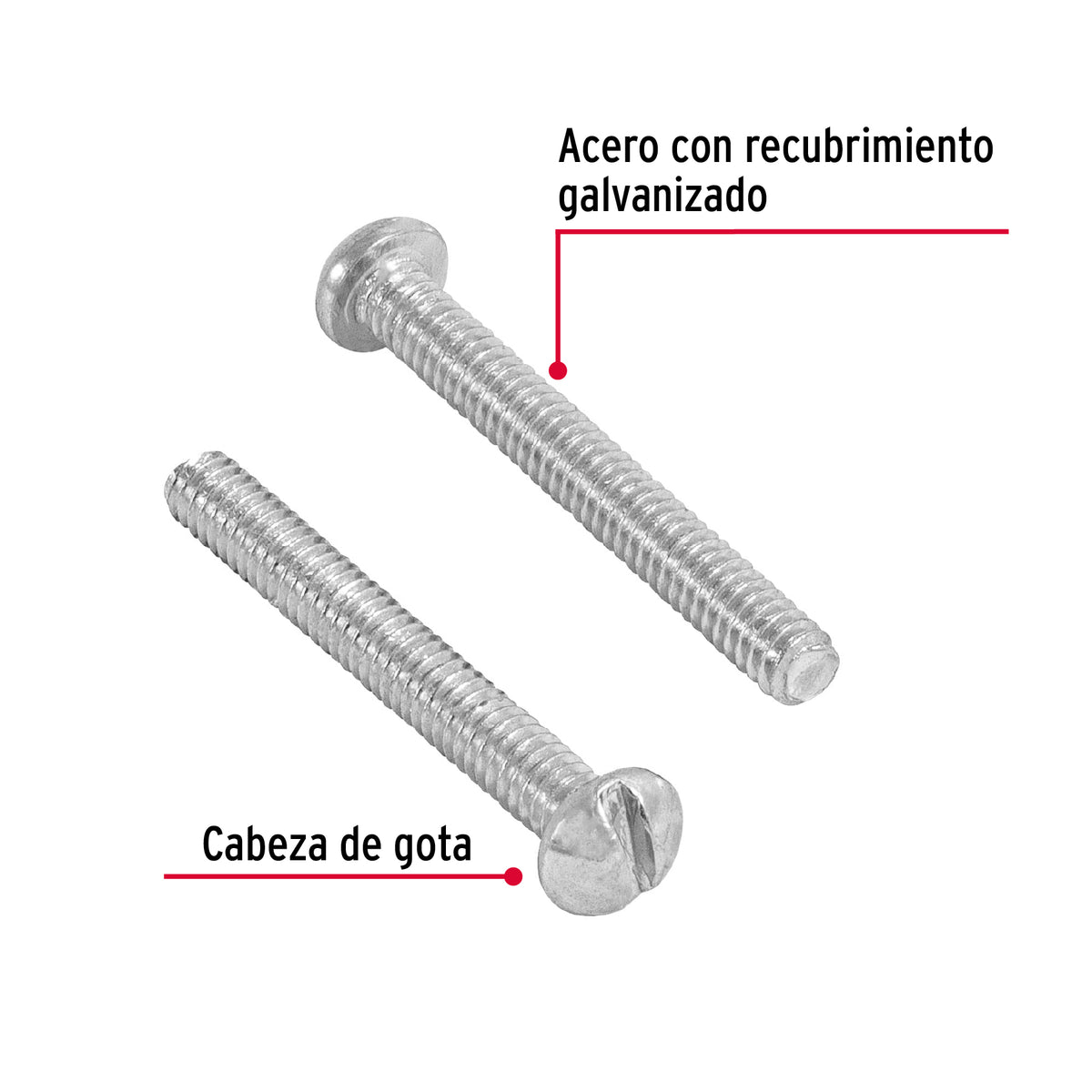 BOLSA CON 400 TORNILLOS 1/8" X 1" TIPO ESTUFA, FIERO 44602 *