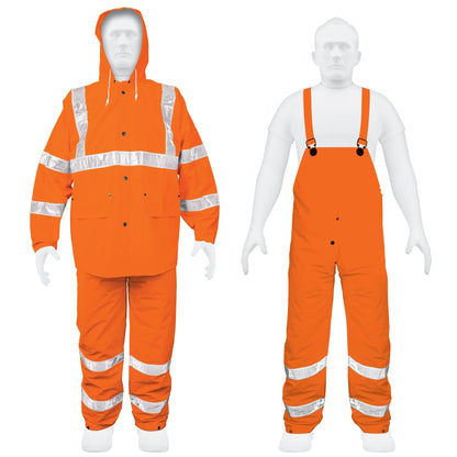 CONJUNTO IMPERMEABLE, NARANJA, M, PVC 17408 *