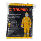 CONJUNTO IMPERMEABLE DOBLE CAPA AMARILLO CON REFLEJANTE, XG