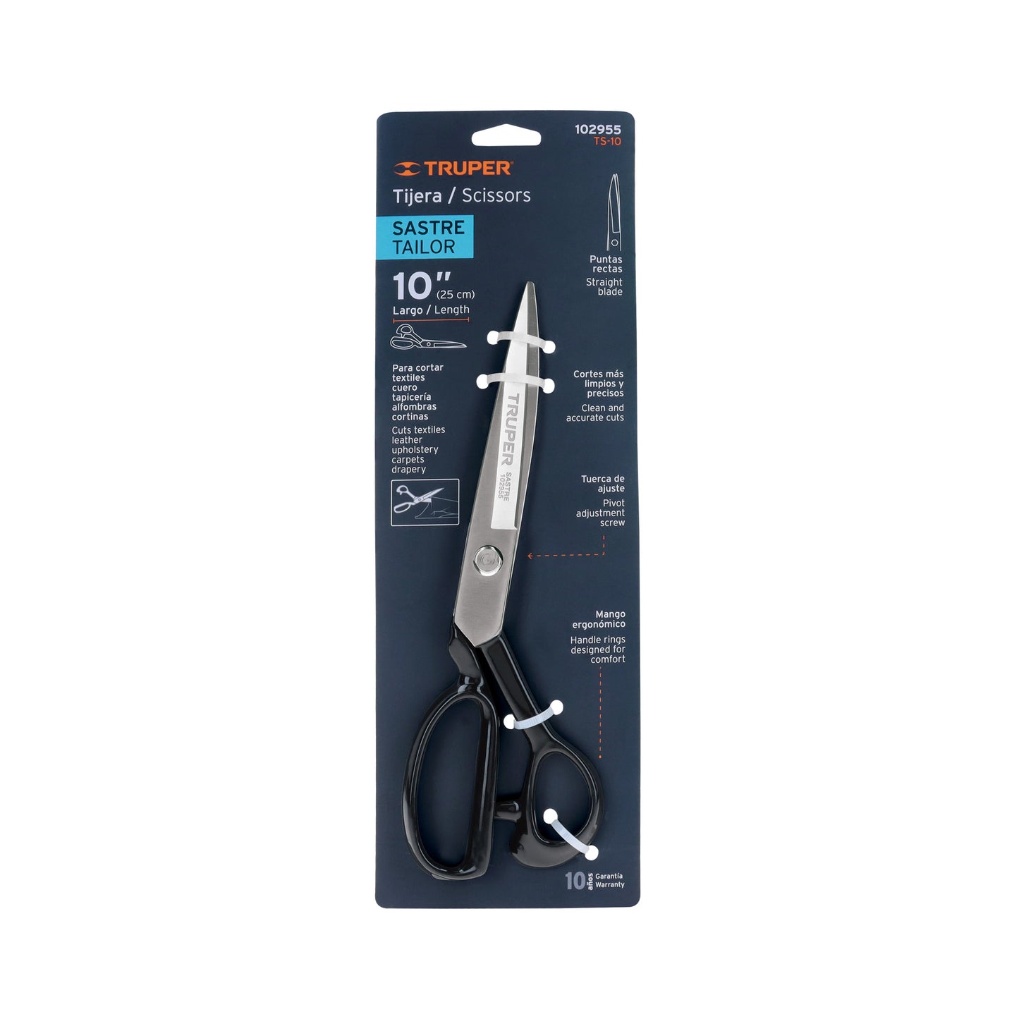 TIJERA 10'' PARA SASTRE, TRUPER 102955 P