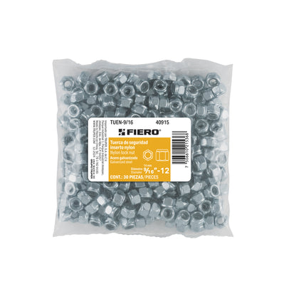 TUERCA DE SEGURIDAD 3/8'',BOLSA CON 100 PIEZAS 40912 *