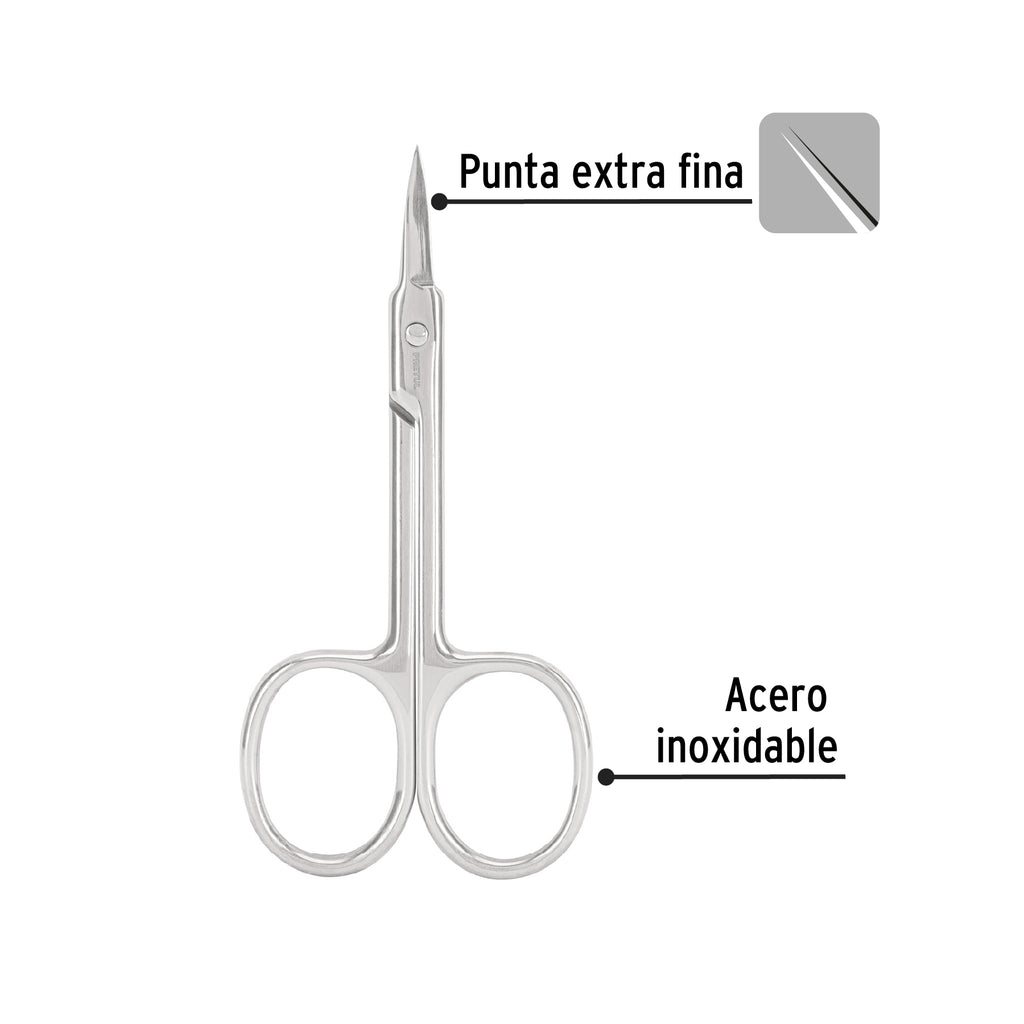 TIJERA PARA MANICURE 3-1/2", PUNTA EXTRAFINA, PRETUL 28233 P