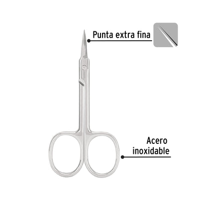 TIJERA PARA MANICURE 3-1/2", PUNTA EXTRAFINA, PRETUL 28233 P