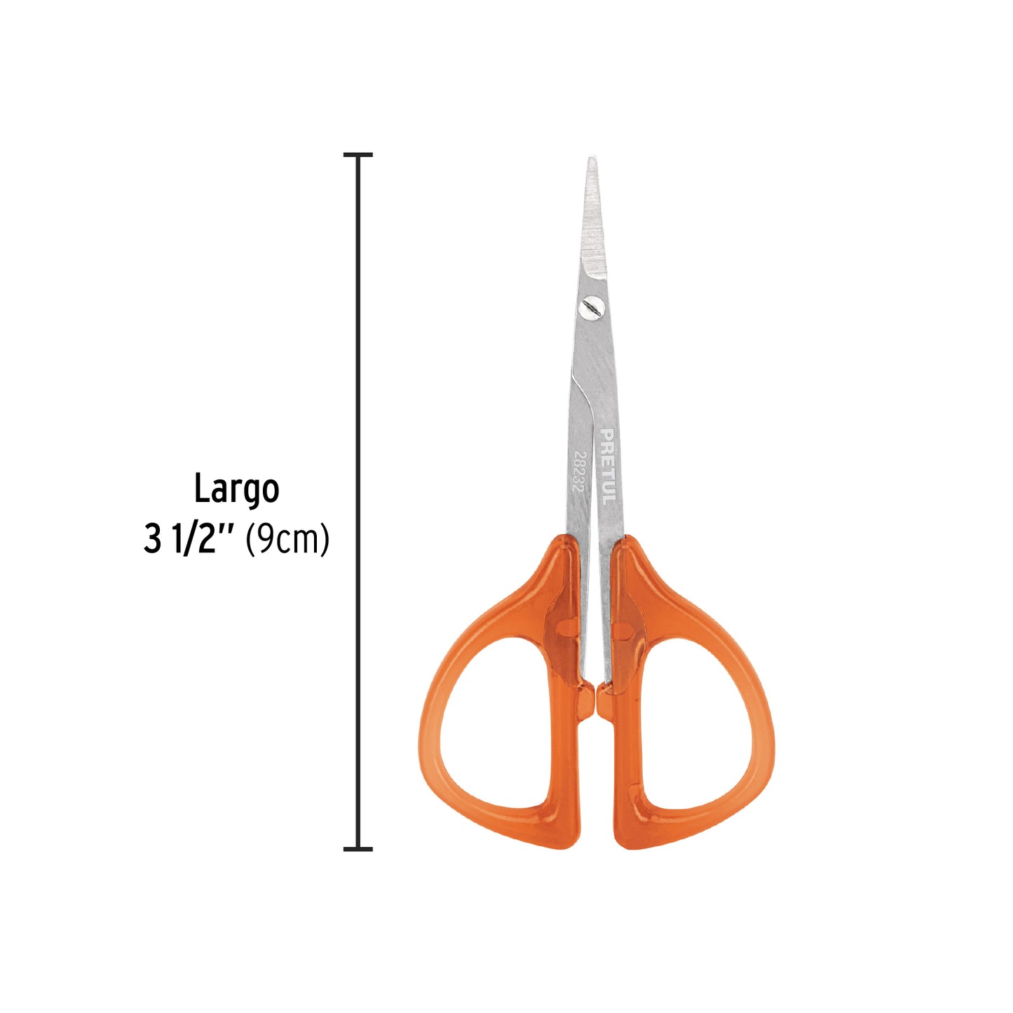TIJERA PARA MANICURE 3-1/2'' MANGO PLÀSTICO, PUNTA FINA ,PRETUL 28232 *