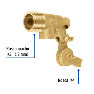 VALVULA DE FLOTADOR DE LATON 1/2', FOSET 49034 P