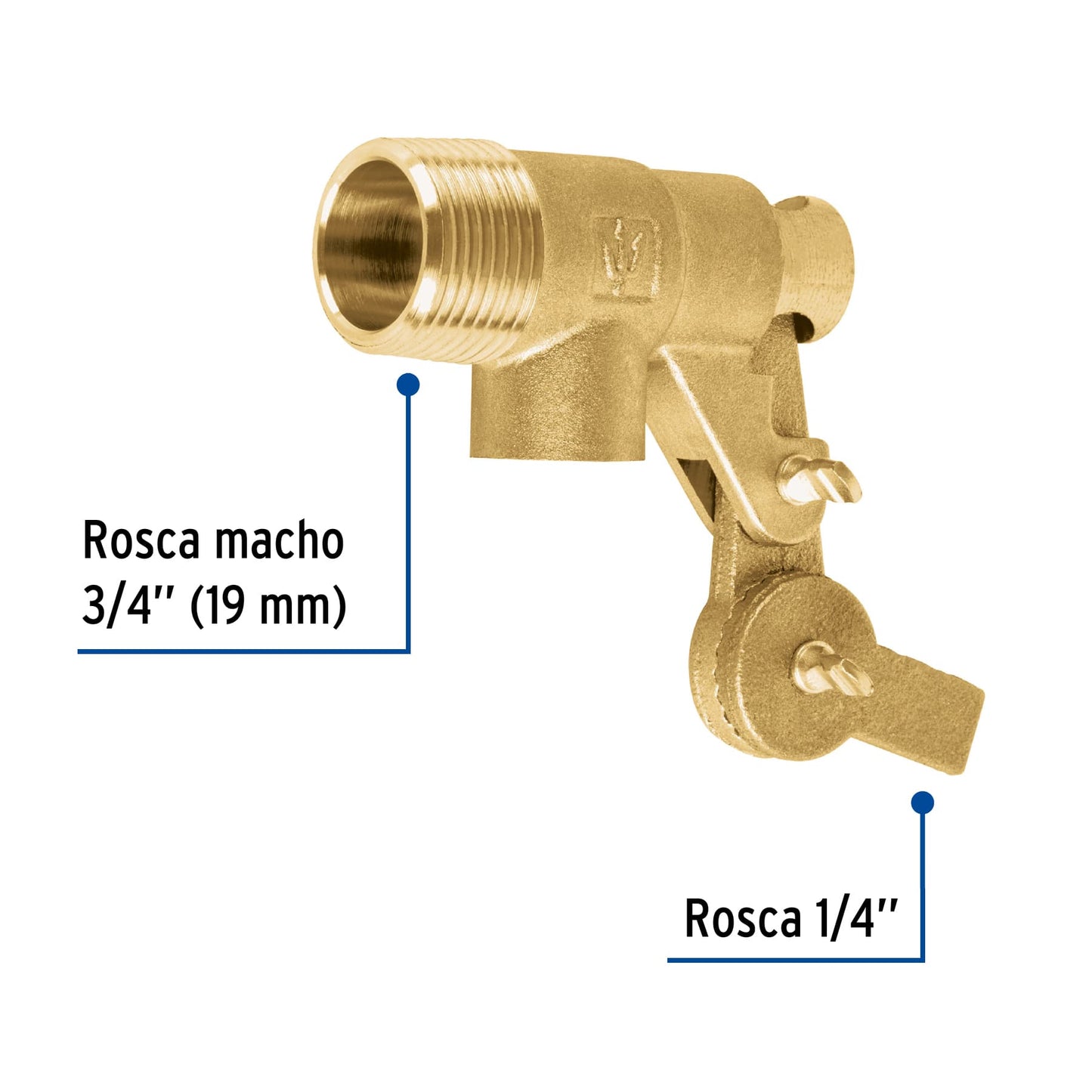 VALVULA DE FLOTADOR, DE LATON 3/4'' 49035 *