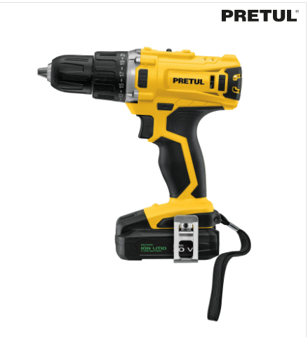 TALADRO INALAMBRICO 1/2" 20V, PRETUL 26118 *