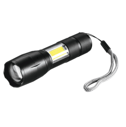 LINTERNA DE 1 LED 270LM CON LUZ DE EMERGENCIA, RECARGABLE 100371 *