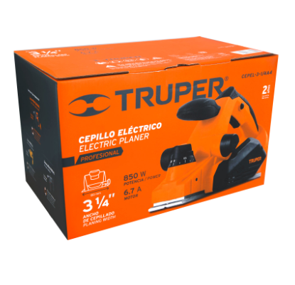 CEPILLO ELÉCTRICO 3-1/4', PROFESIONAL, 850 W 100502 N