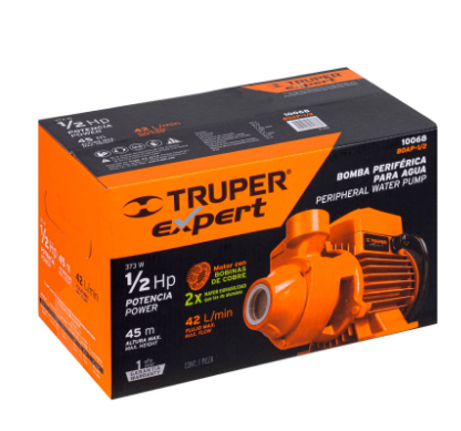 BOMBA ELÉCTRICA PERIFÉRICA 1/2 HP, TRUPER EXPERT 10068 *