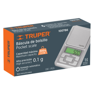 BÁSCULA ELECTRÓNICA, 500 GRAMOS 100786 *