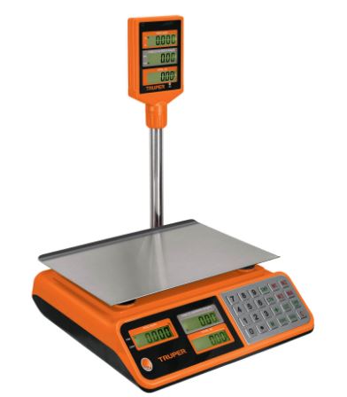 BÁSCULA CAPACIDAD 40KG ELECTRÓNICA MULTIFUNCIONES C/TORRETA 100871 *
