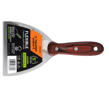 ESPÁTULA 5', ACERO INOXIDABLE, MANGO MADERA, TRUPER EXPERT 101085 P