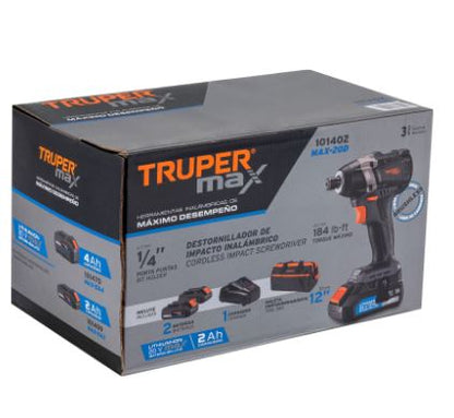 DESTORNILLADOR DE IMPACTO 1/4'' 20V TRUPER MAX 101402 N