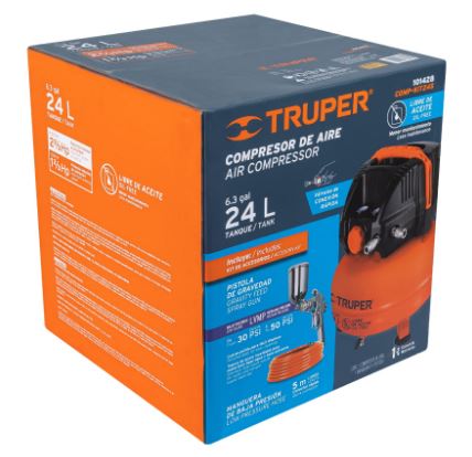 KIT COMP LIBRE DE ACEITE 24L, 2-2/13 HP, PIPI-420 Y MANGUERA 101428