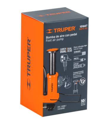 BOMBA DE PEDAL 60 PSI, TRUPER 101667 P